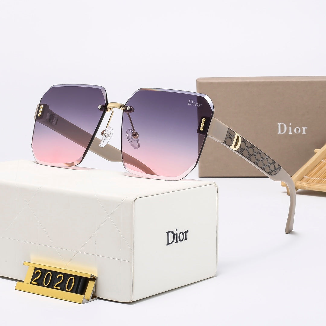 5-Color Stylish Large Lens Frameless Sunglasses — 2030
