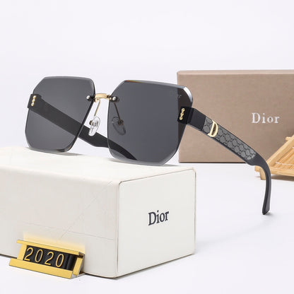 5-Color Stylish Large Lens Frameless Sunglasses — 2030