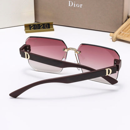 5-Color Stylish Large Lens Frameless Sunglasses — 2030
