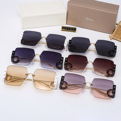 6-Color Stylish Square Frameless Sunglasses—2167