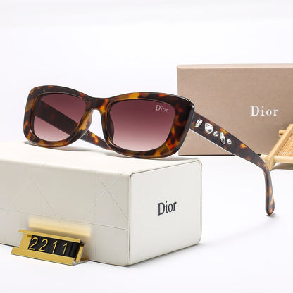6-Color Stylish Diamond-Embellished Sunglasses—2211