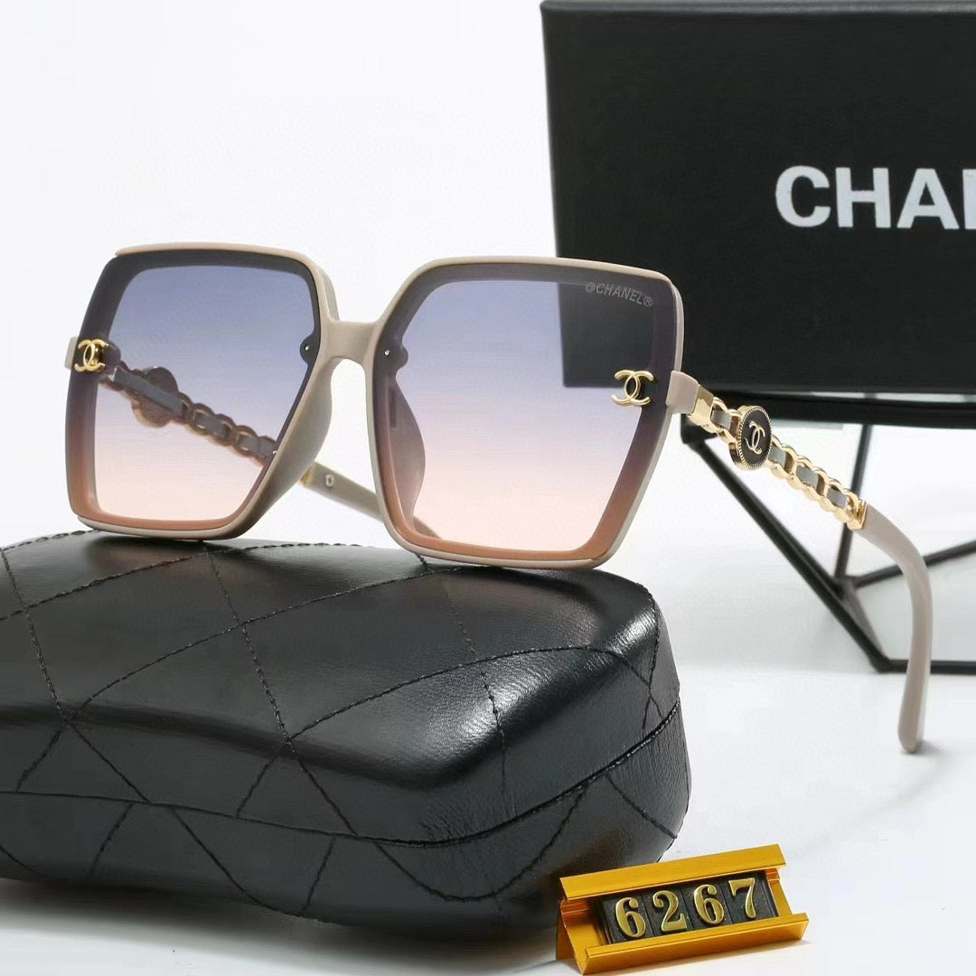 5 Colors Stylish Square Chain-Frame Sunglasses  — 6267