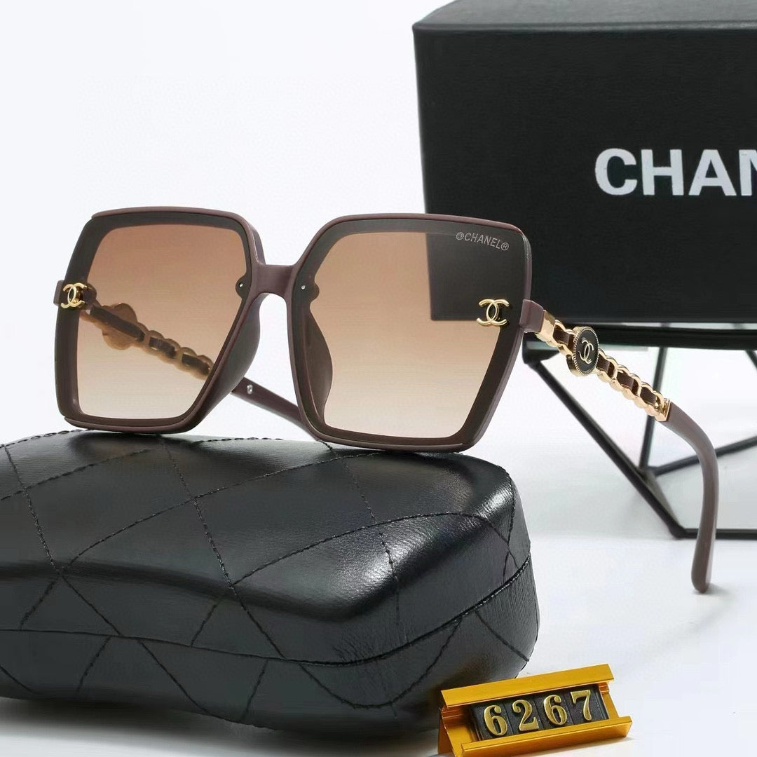 5 Colors Stylish Square Chain-Frame Sunglasses  — 6267