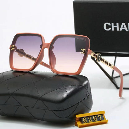5 Colors Stylish Square Chain-Frame Sunglasses  — 6267