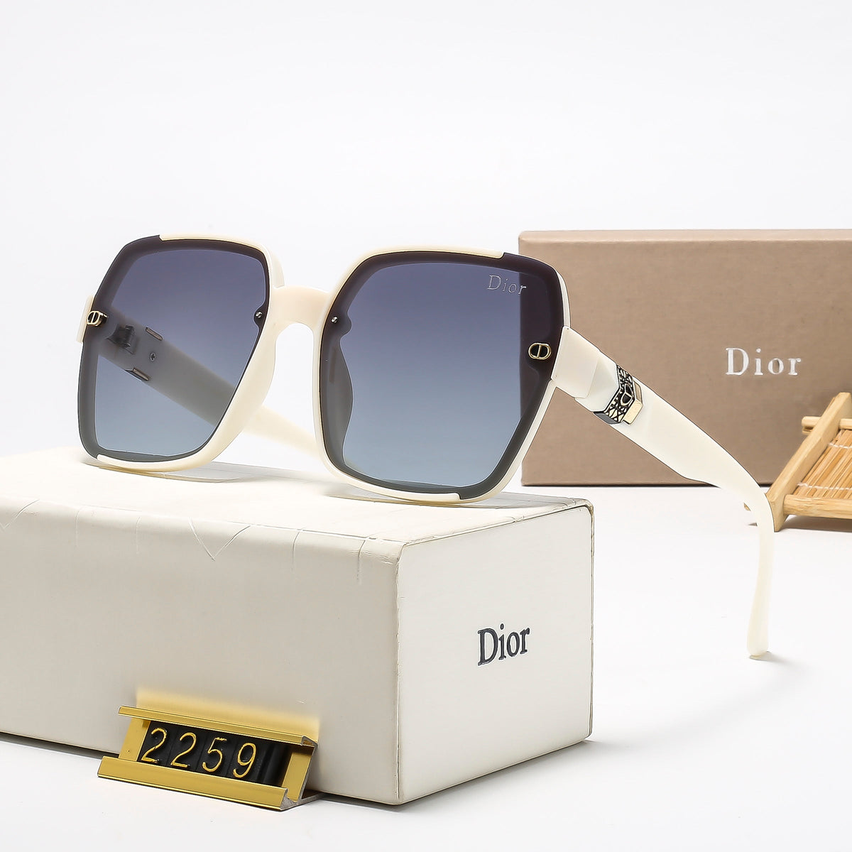 5 Colors Stylish Large Square Sunglasses  — 2259