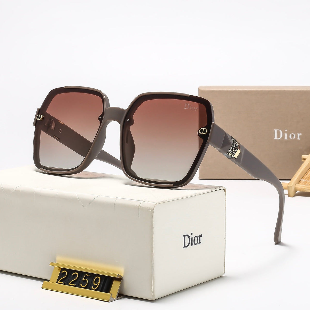 5 Colors Stylish Large Square Sunglasses  — 2259