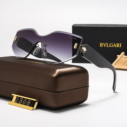 6-Color Stylish Curved Frameless Sunglasses—2308