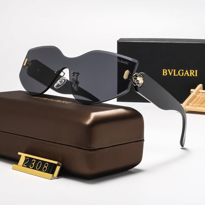 6-Color Stylish Curved Frameless Sunglasses—2308