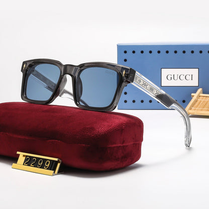 5-Color Stylish Sunglasses with Floral Pattern Temples—2298