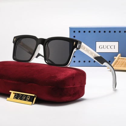 5-Color Stylish Sunglasses with Floral Pattern Temples—2298