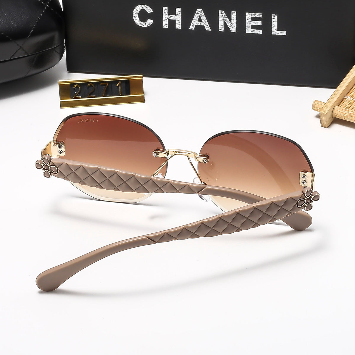 5 Colors Stylish Round Frameless Sunglasses  — 2271