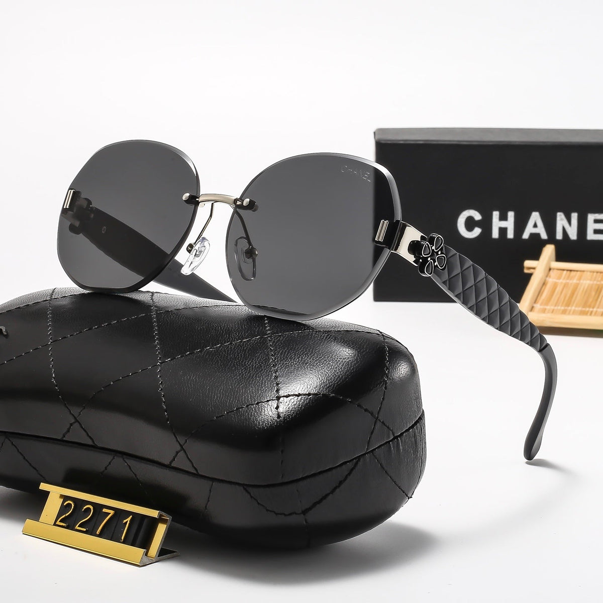 5 Colors Stylish Round Frameless Sunglasses  — 2271