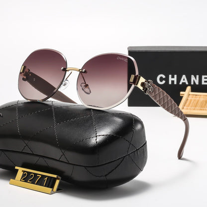 5 Colors Stylish Round Frameless Sunglasses  — 2271