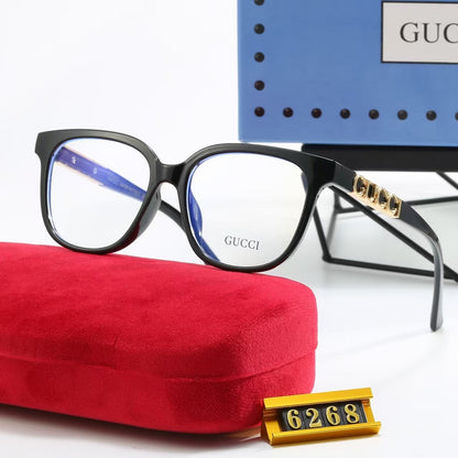 6-Color Stylish Plain Sunglasses with Decorated Temples—6268
