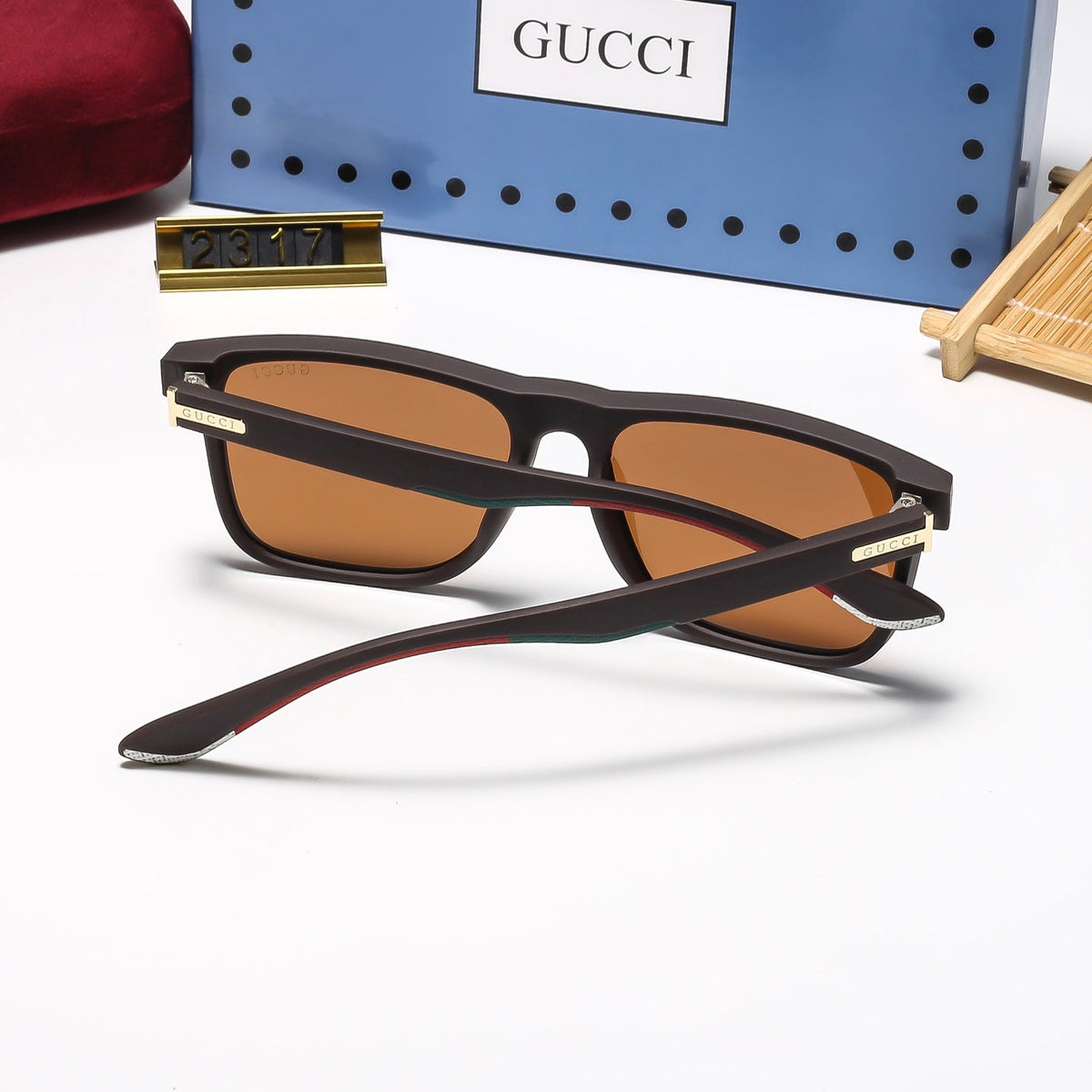 4 Colors Fashion Square-Framed Polarized Sunglasses—2318