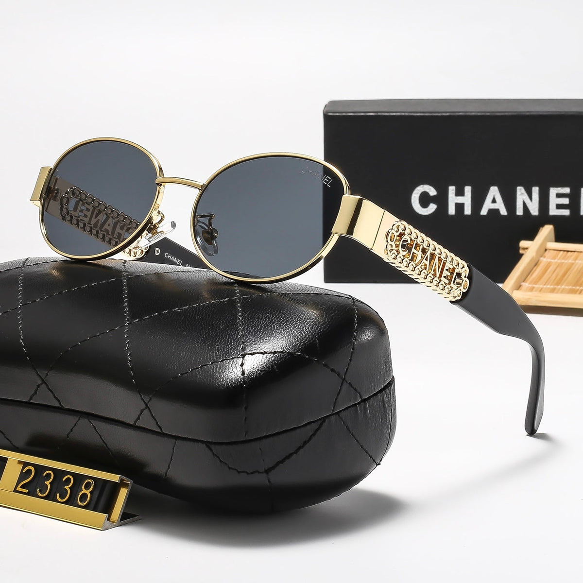 6 Colors Stylish Round Sunglasses with Letter Decoration  — 2338