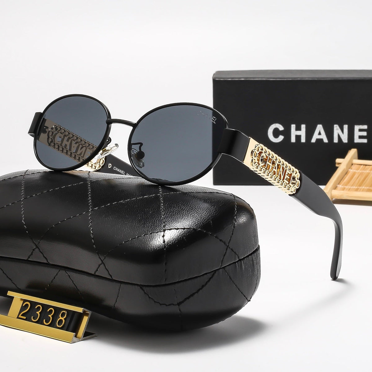 6 Colors Stylish Round Sunglasses with Letter Decoration  — 2338