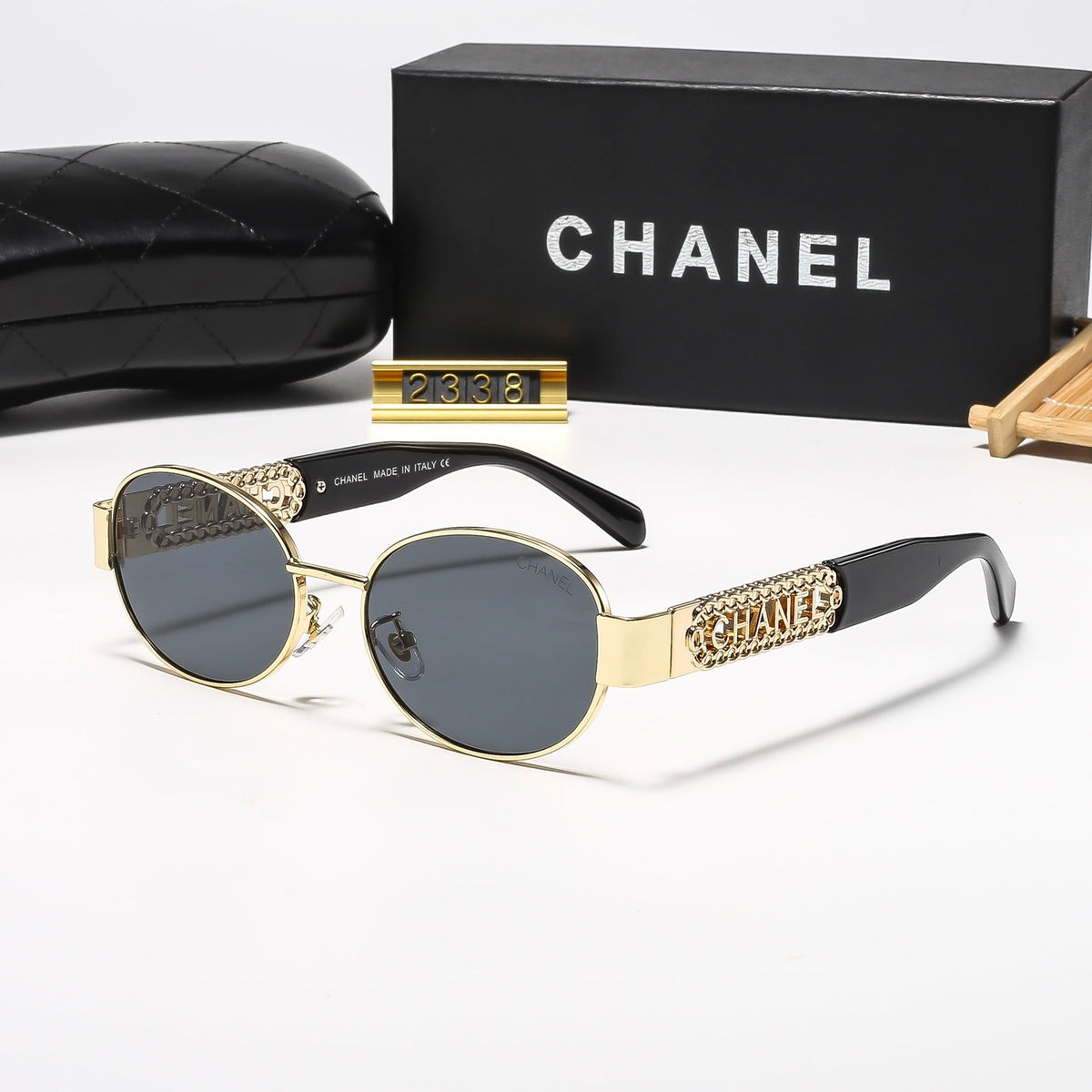 6 Colors Stylish Round Sunglasses with Letter Decoration  — 2338