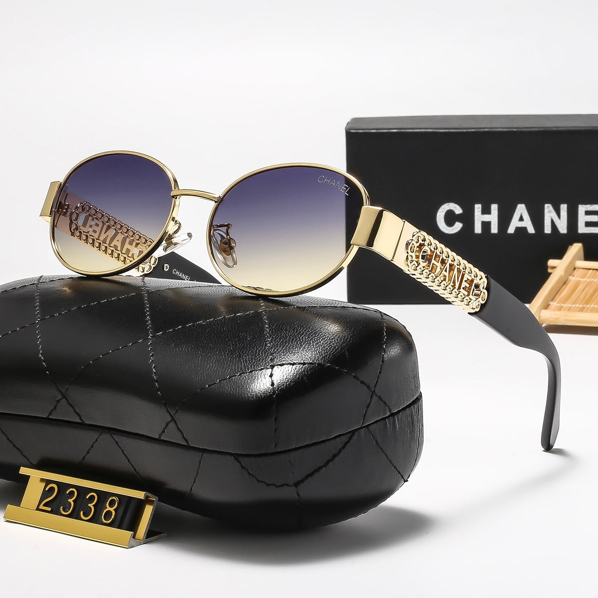 6 Colors Stylish Round Sunglasses with Letter Decoration  — 2338