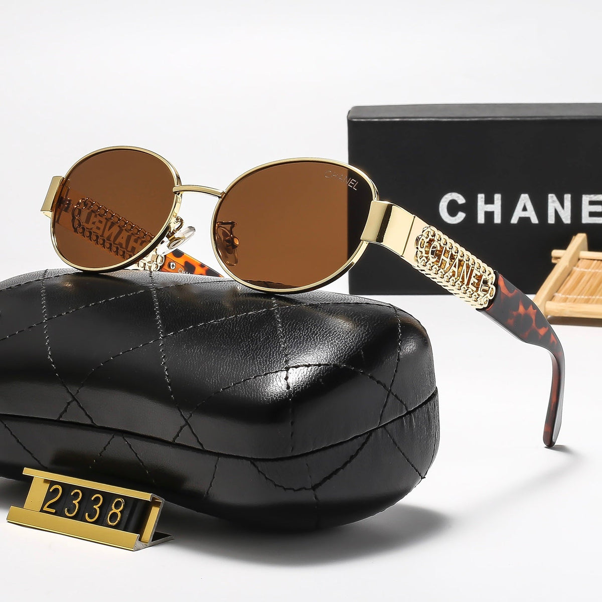 6 Colors Stylish Round Sunglasses with Letter Decoration  — 2338