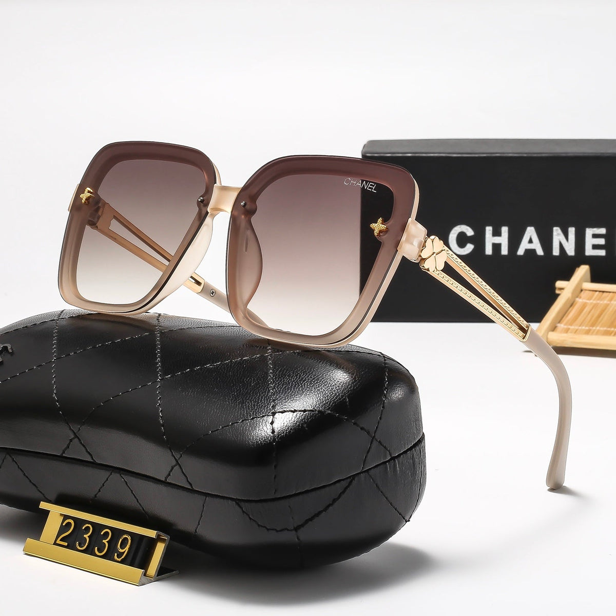 5-Color Stylish Sunglasses with Metallic Trim — 2339