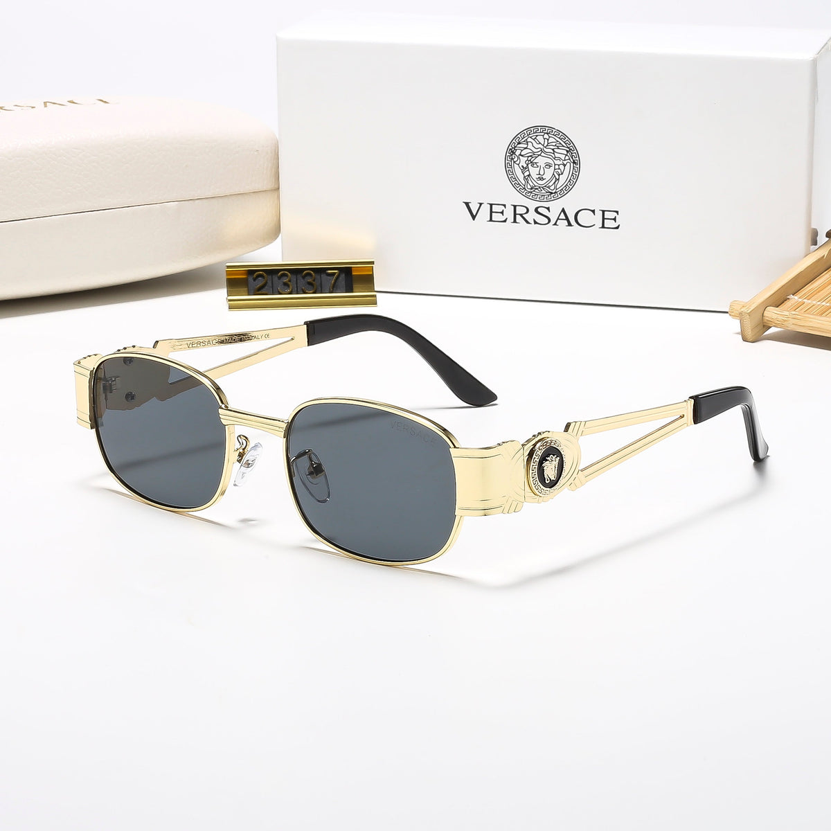 6 Colors oval mental Fashion Sunglasses—2336