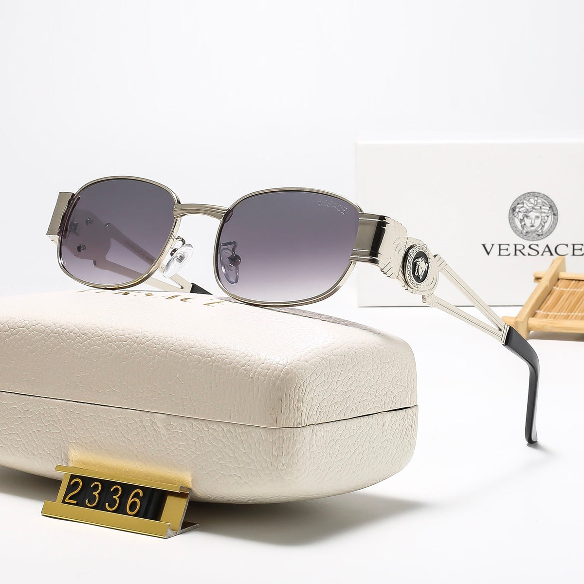 6 Colors oval mental Fashion Sunglasses—2336