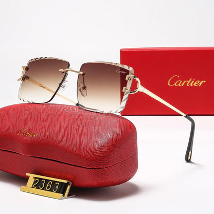 Diamond-cut Frameless Sqaure 8 Colors Fashion Sunglasses—2363