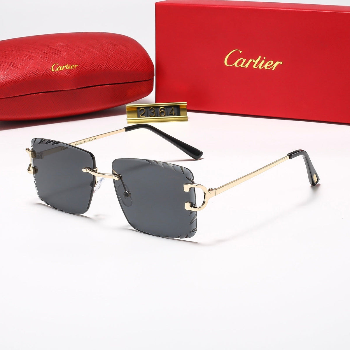 Diamond-cut Frameless Sqaure 8 Colors Fashion Sunglasses—2363