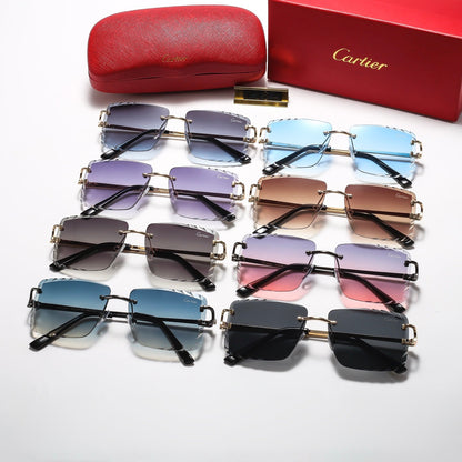 Diamond-cut Frameless Sqaure 8 Colors Fashion Sunglasses—2363