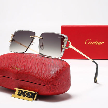 Diamond-cut Frameless Sqaure 8 Colors Fashion Sunglasses—2363