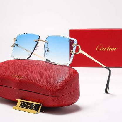 Diamond-cut Frameless Sqaure 8 Colors Fashion Sunglasses—2363
