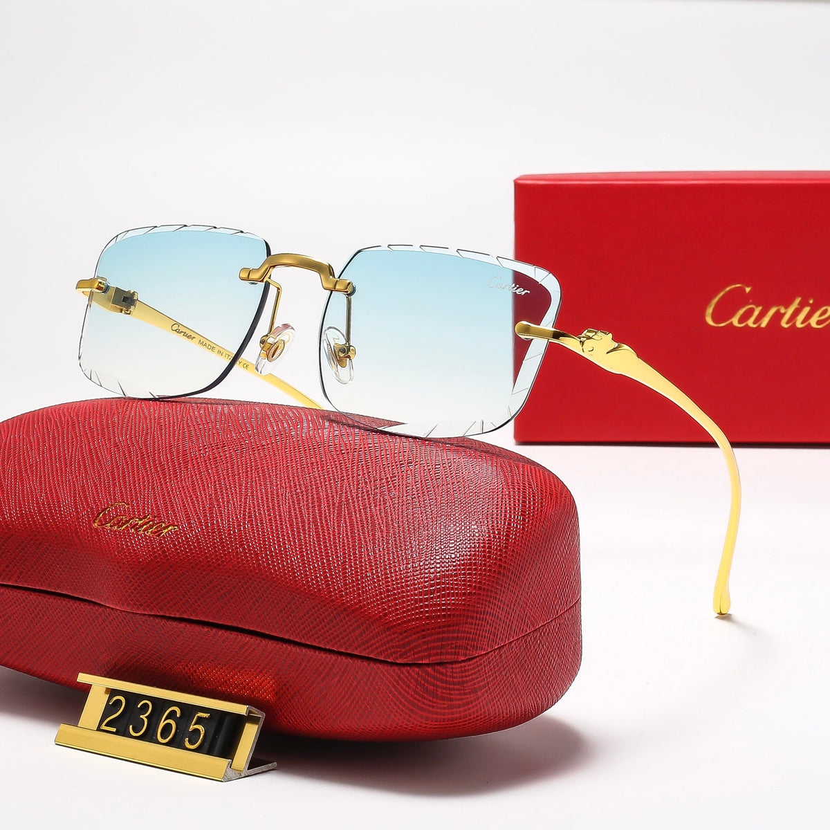 Diamond-cut Leopard 7 Colors Fashion Sunglasses—2365