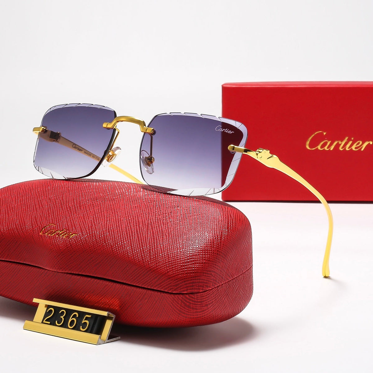 Diamond-cut Leopard 7 Colors Fashion Sunglasses—2365