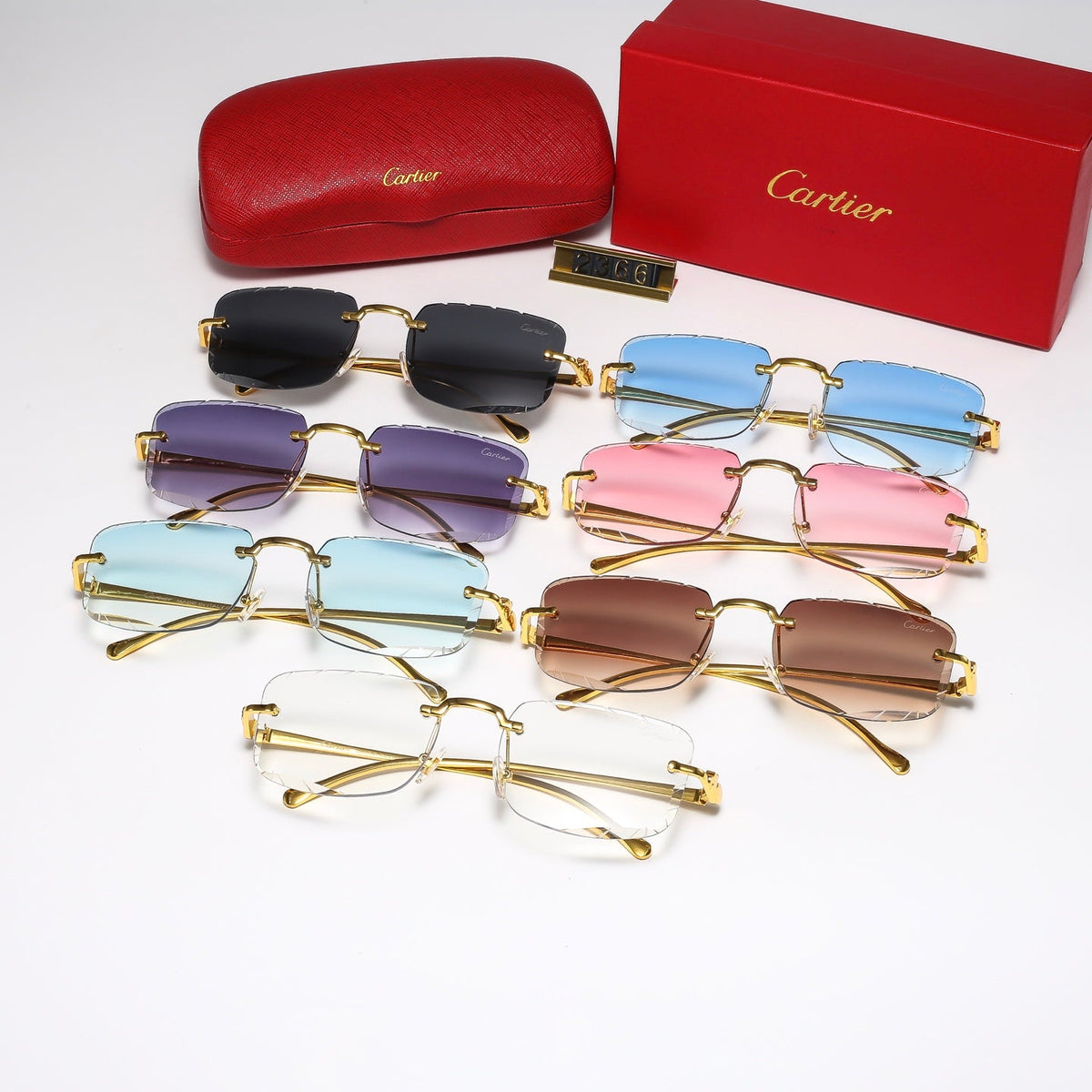 Diamond-cut Leopard 7 Colors Fashion Sunglasses—2365