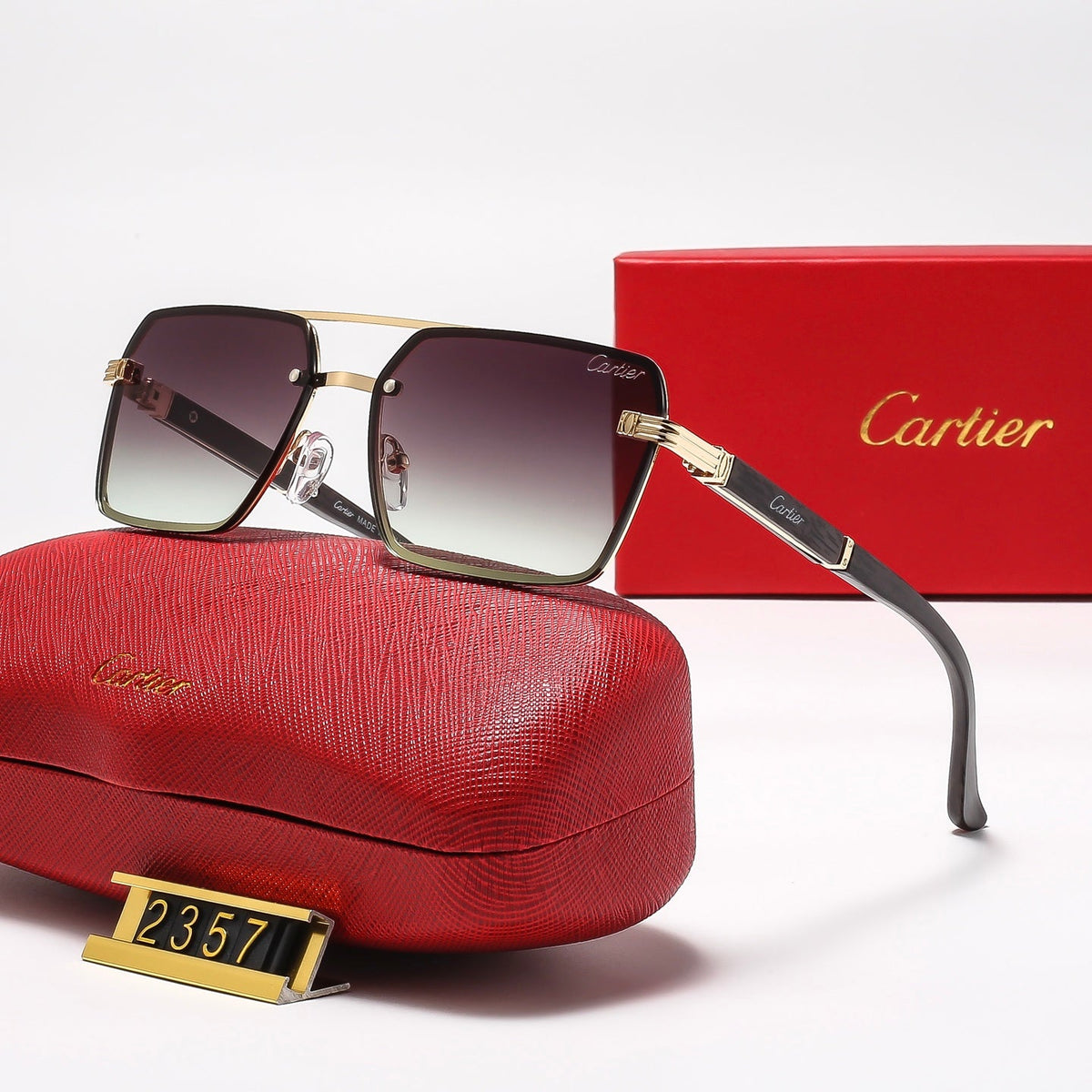 6 Colors Square mental Sunglasses—2357