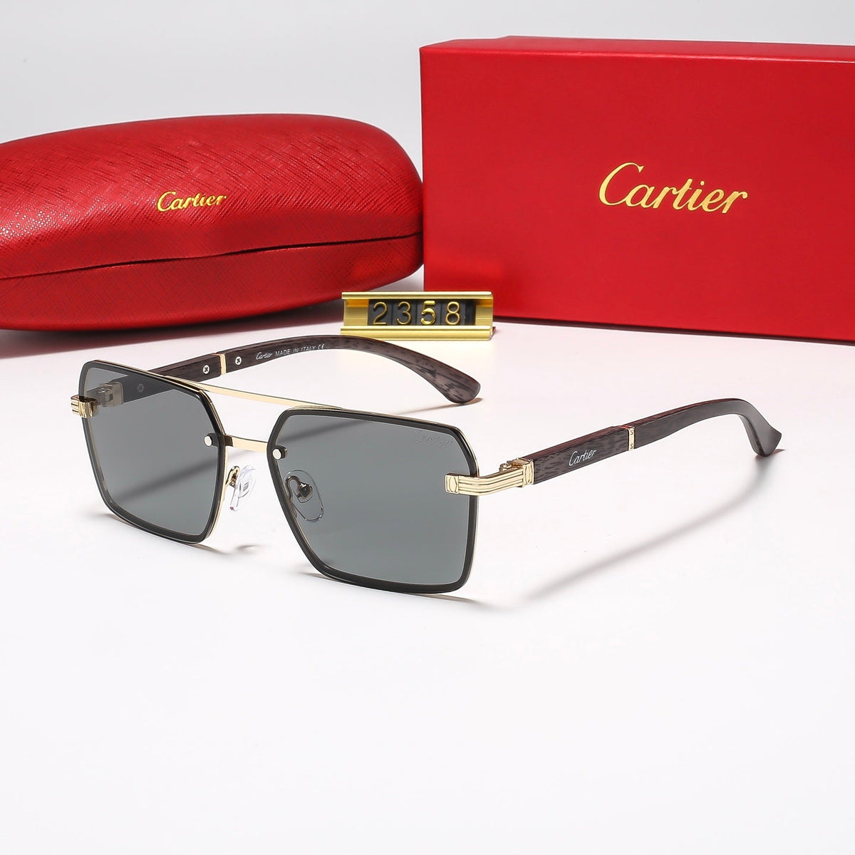 6 Colors Square mental Sunglasses—2357