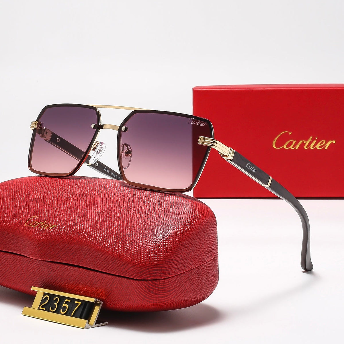 6 Colors Square mental Sunglasses—2357