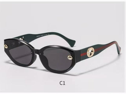 5-Color Stylish Hollow-Out Decorated Temple Sunglasses - 3504