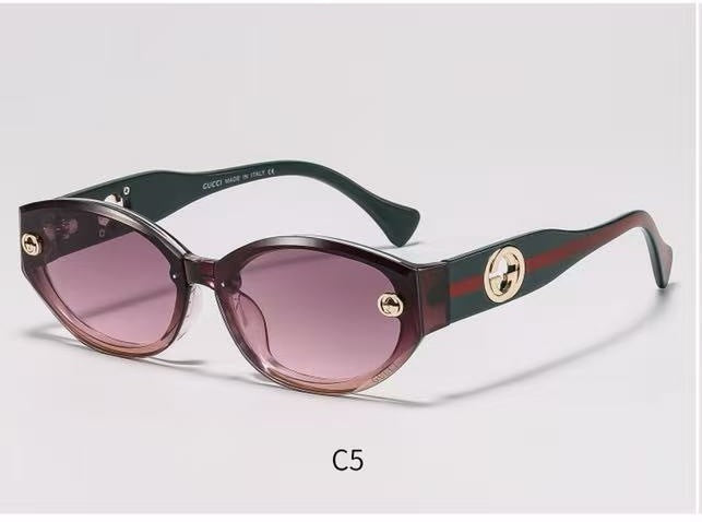 5-Color Stylish Hollow-Out Decorated Temple Sunglasses - 3504