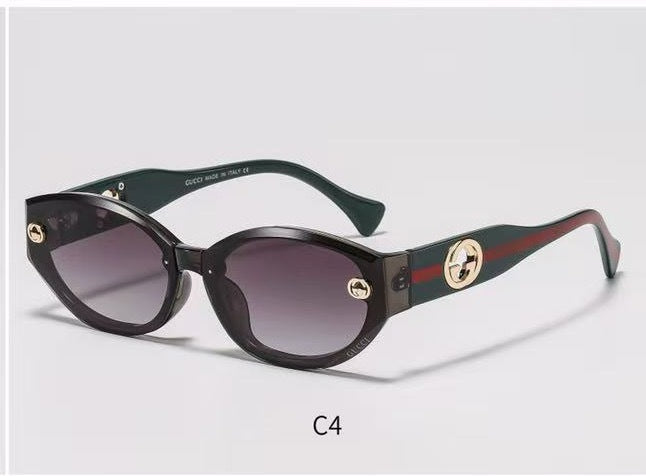 5-Color Stylish Hollow-Out Decorated Temple Sunglasses - 3504