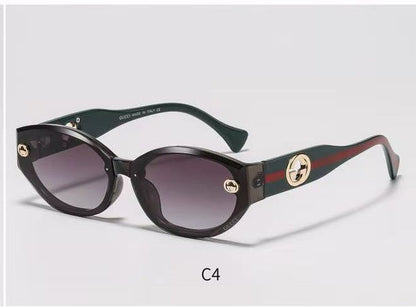 5-Color Stylish Hollow-Out Decorated Temple Sunglasses - 3504