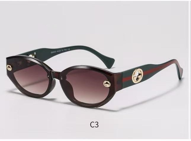 5-Color Stylish Hollow-Out Decorated Temple Sunglasses - 3504