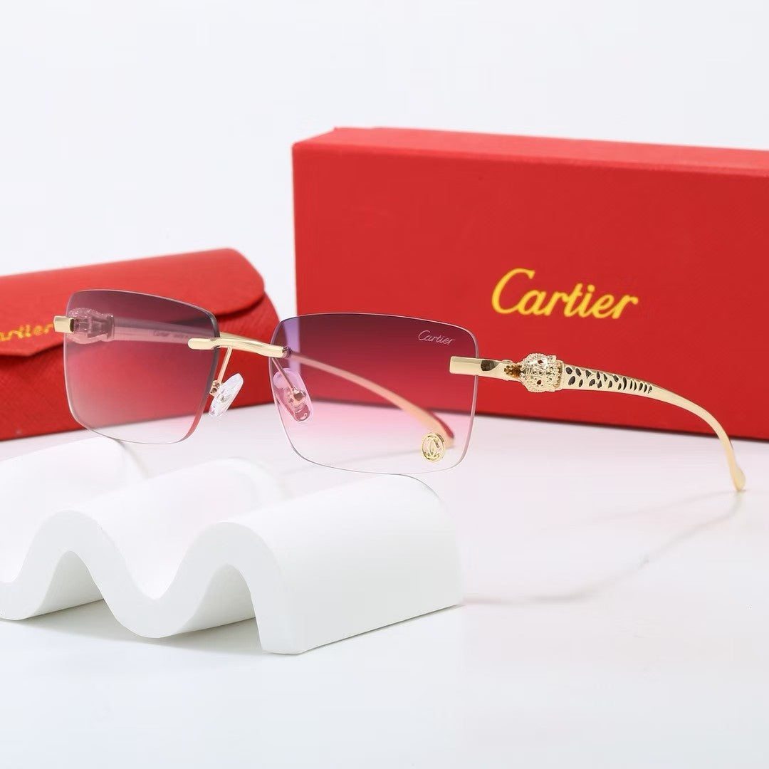 7-Color Stylish Black Panther Temple Sunglasses - 1638