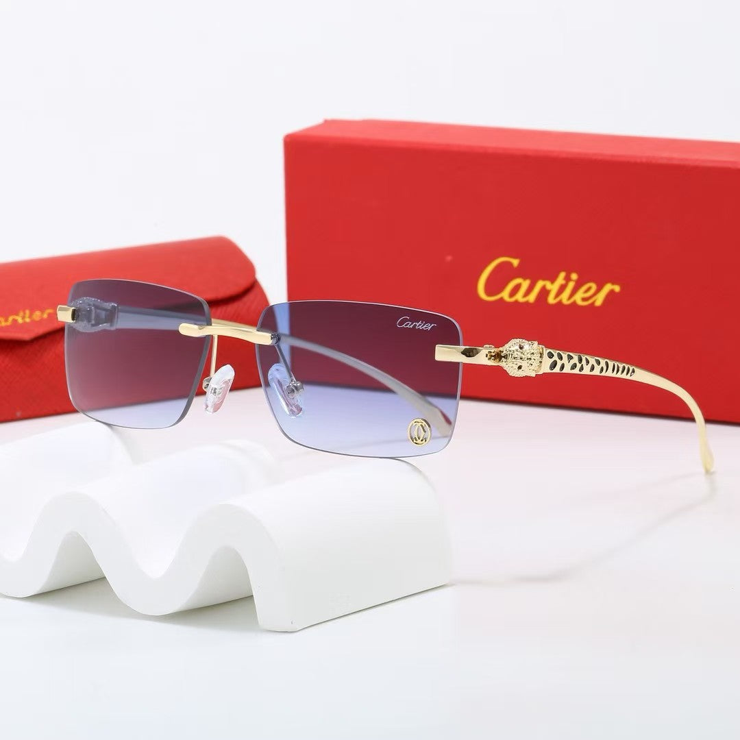 7-Color Stylish Black Panther Temple Sunglasses - 1638
