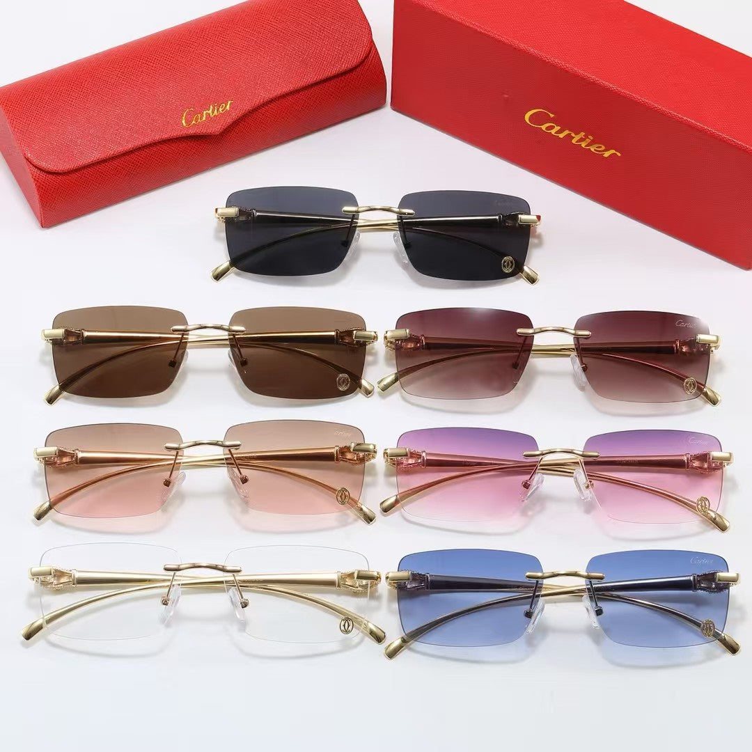 7-Color Stylish Black Panther Temple Sunglasses - 1638