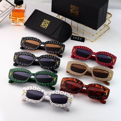7-Color Stylish Diamond-Embellished Sunglasses—0683