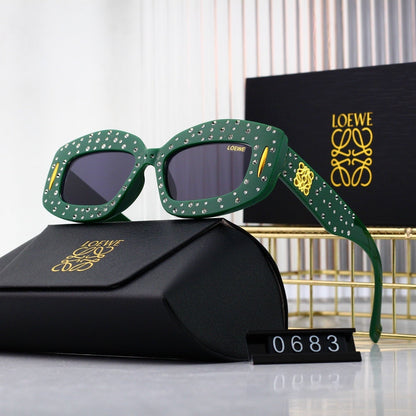 7-Color Stylish Diamond-Embellished Sunglasses—0683