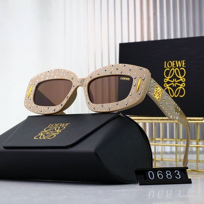 7-Color Stylish Diamond-Embellished Sunglasses—0683