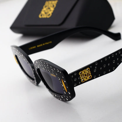 7-Color Stylish Diamond-Embellished Sunglasses—0683